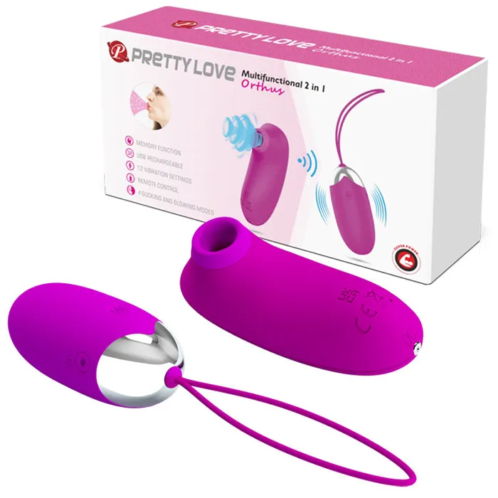 Pretty Love Vibrators Pretty Love Orthus 2 in 1 Sucking Vibrator Bullet Vibrator Kit