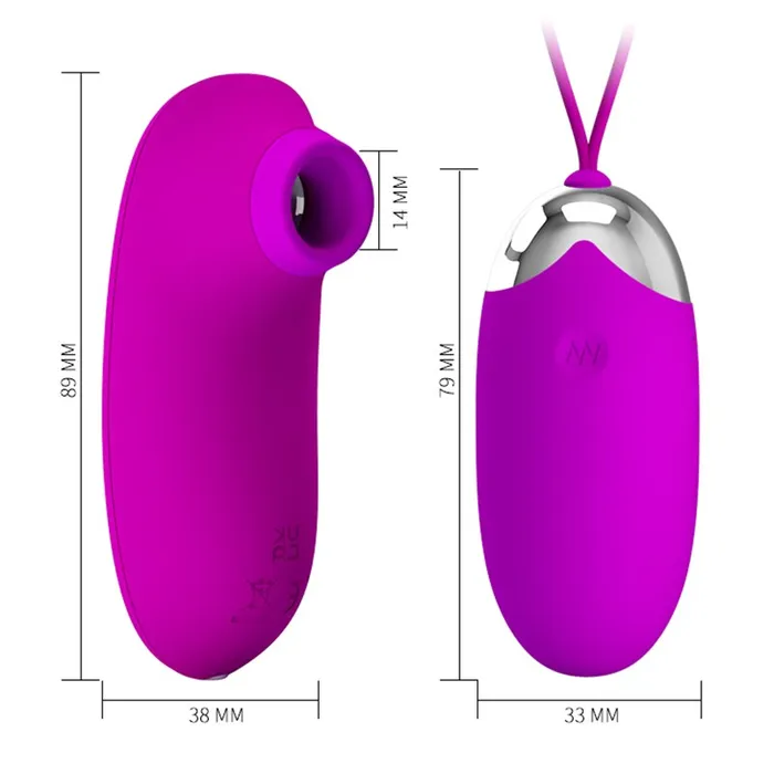 Pretty Love Vibrators Pretty Love Orthus 2 in 1 Sucking Vibrator Bullet Vibrator Kit