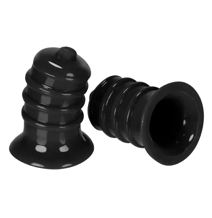 Hunkyjunk Anal Hunkyjunk ELONG Wide Base Nipsucker 2pack Black