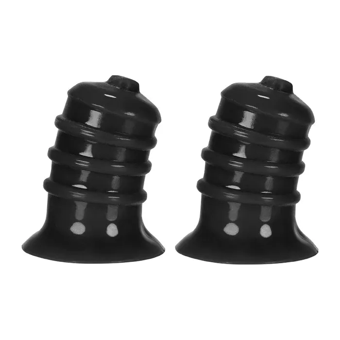 Hunkyjunk Anal Hunkyjunk ELONG Wide Base Nipsucker 2pack Black