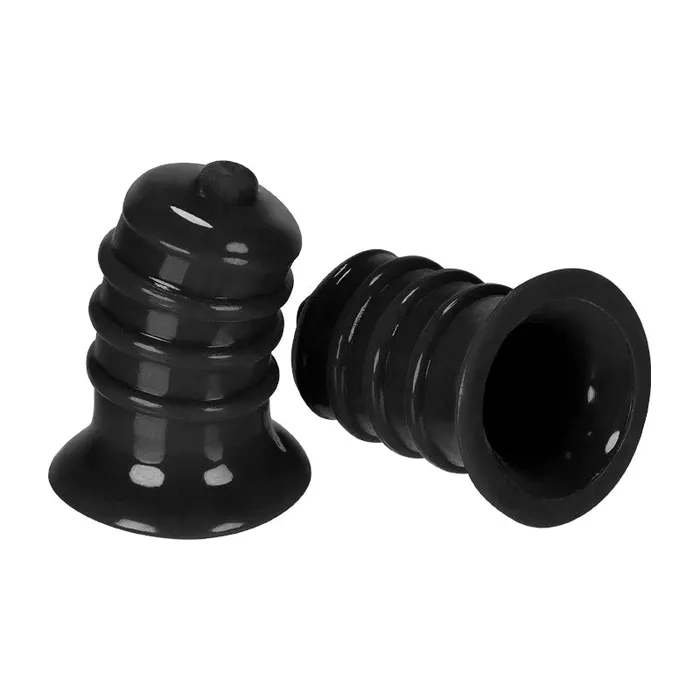 Hunkyjunk Anal Hunkyjunk ELONG Wide Base Nipsucker 2pack Black