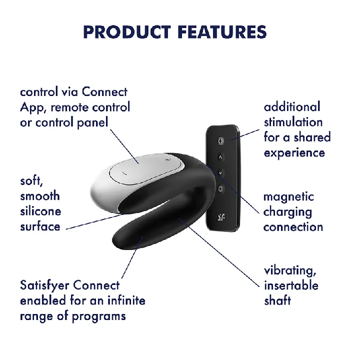 Satisfyer Double Fun Partner Remote Smart Vibrator Satisfyer Vibrators