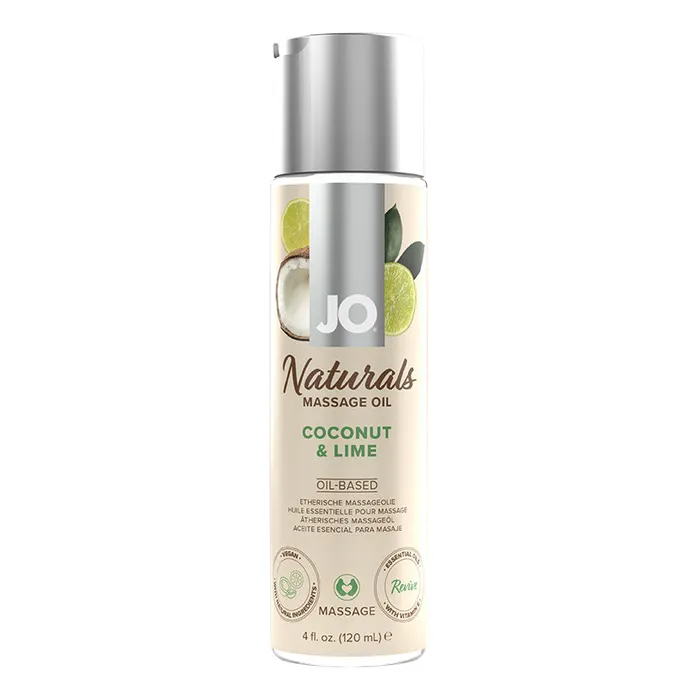 JO Naturals Coconut Lime Massage Oil 4 oz Nalpac Couples