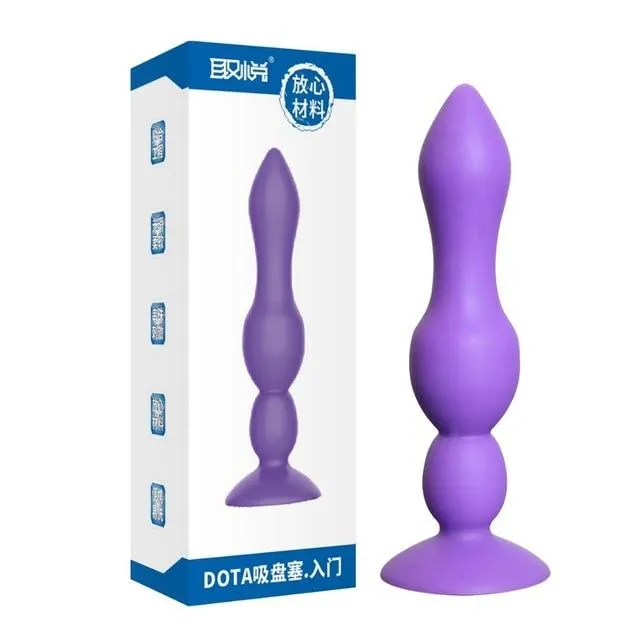 Anal Balls Beads Big Purple Silicone Butt Plug Beads Unisex Large Anal Sex Toys House of Dasein Anal