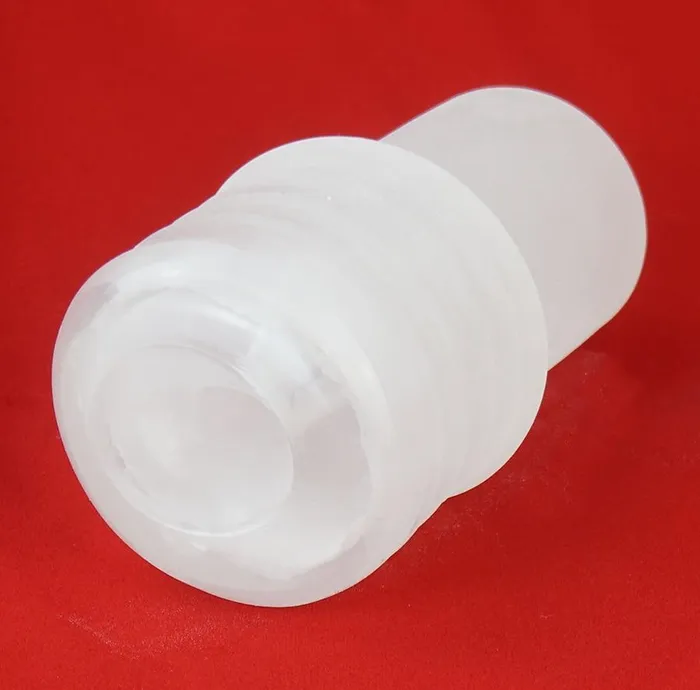 Male Sex Toys CHASTITY CAGE CO Ribbed Silicone Ball Spreader Tube
