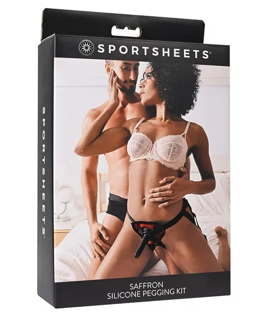 Saffron Silicone Pegging Kit BlackRed Sportsheets Anal