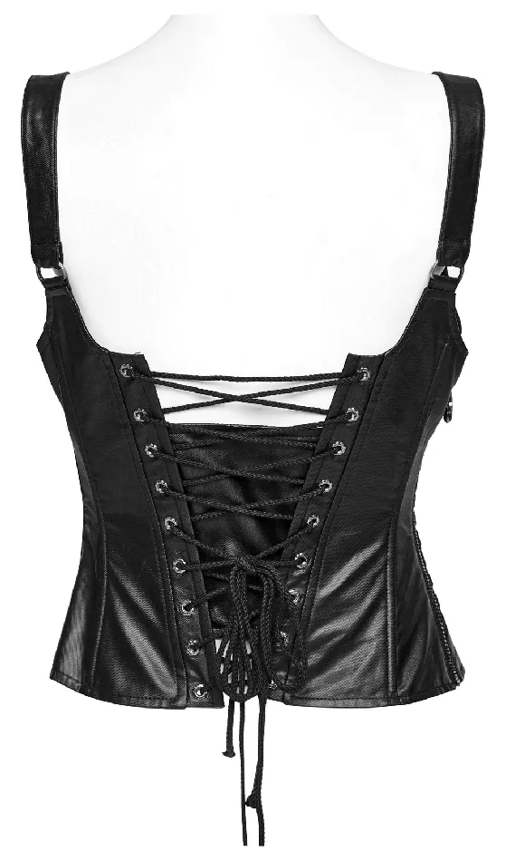 EVEs SECRETS Couples Black Gothic LaceUp Corset with Adjustable Straps