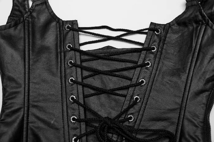 EVEs SECRETS Couples Black Gothic LaceUp Corset with Adjustable Straps