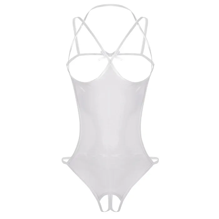 Male Sex Toys EVEs SECRETS Womens Mesh Crotchless Bodysuit with Open Bust Erotic Outfits for Women