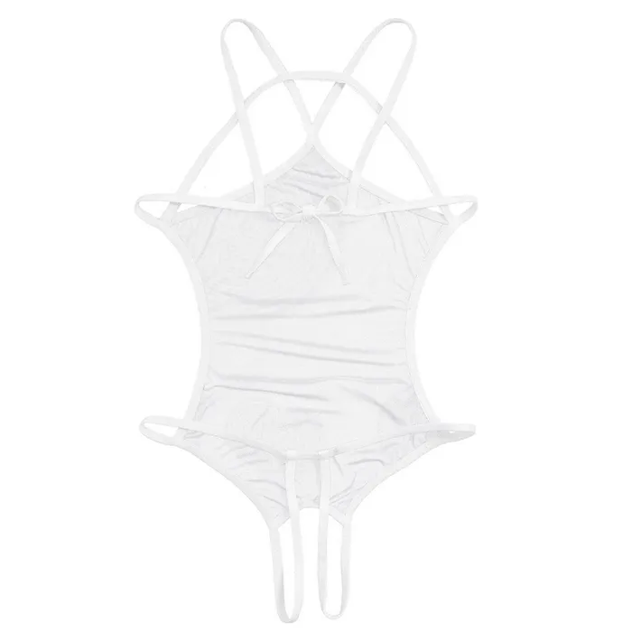 Male Sex Toys EVEs SECRETS Womens Mesh Crotchless Bodysuit with Open Bust Erotic Outfits for Women