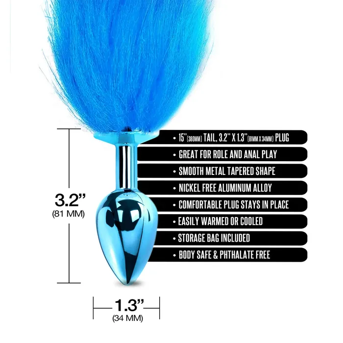 Male Sex Toys GLOBAL NOVELTIES NIXIE METAL BUTT PLUG WITH TAIL