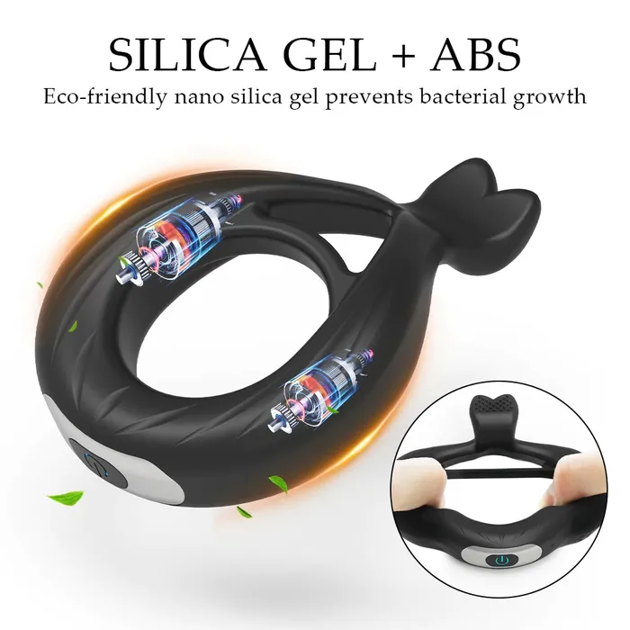 Male Sex Toys Male 10 Modes Vibrating Penis Ring Elastic Cock Ring Adult Sex Toys for Men and Couples EVEs SECRETS