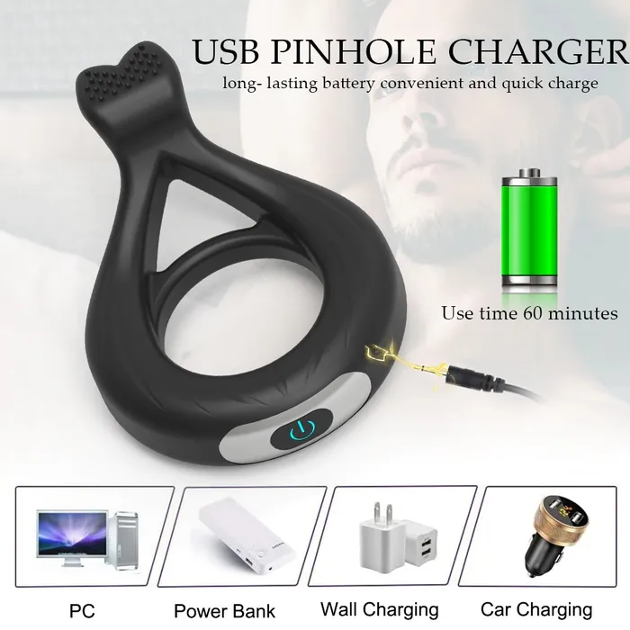 Male Sex Toys Male 10 Modes Vibrating Penis Ring Elastic Cock Ring Adult Sex Toys for Men and Couples EVEs SECRETS