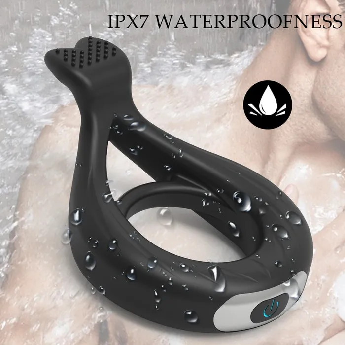 Male Sex Toys Male 10 Modes Vibrating Penis Ring Elastic Cock Ring Adult Sex Toys for Men and Couples EVEs SECRETS