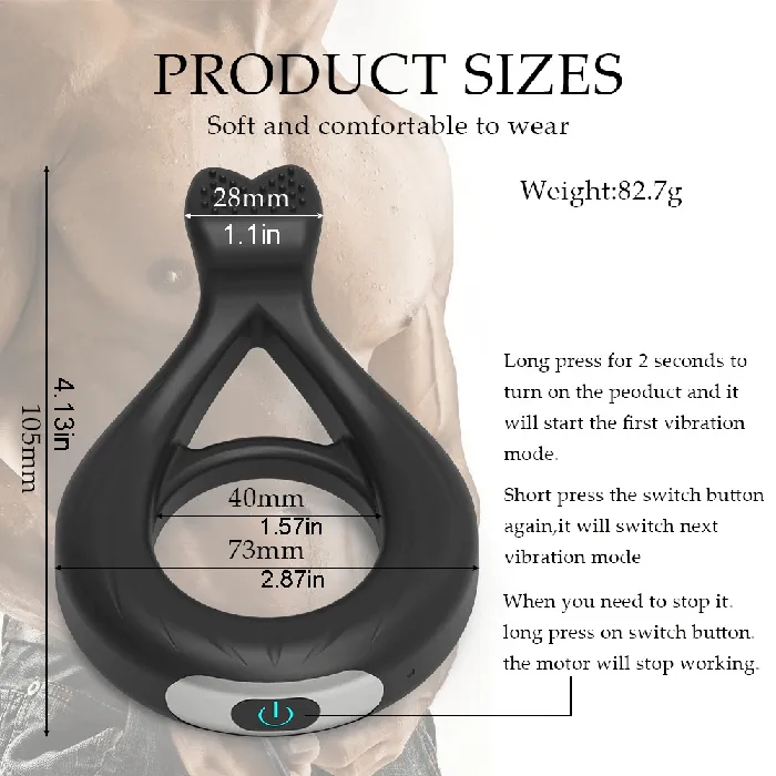 Male Sex Toys Male 10 Modes Vibrating Penis Ring Elastic Cock Ring Adult Sex Toys for Men and Couples EVEs SECRETS