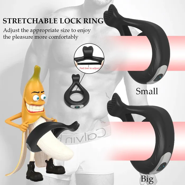 Male Sex Toys Male 10 Modes Vibrating Penis Ring Elastic Cock Ring Adult Sex Toys for Men and Couples EVEs SECRETS