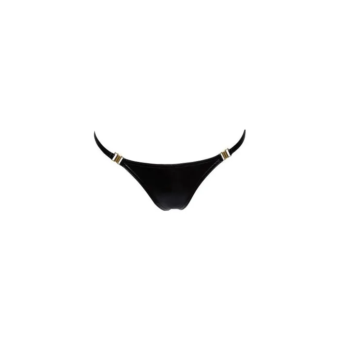 Power Wetlook Panty w Gold Clasp Large Black Noir Anal Power Wetlook Panty w Gold Clasp Large Black Noir Anal
