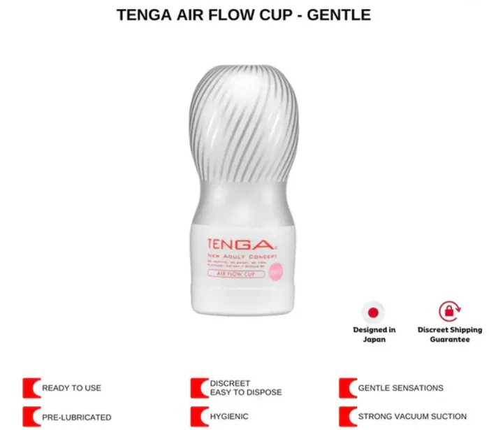 Tenga Air Flow Cup Masturbator Gentle White Tenga Male Sex Toys