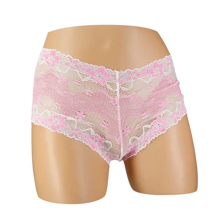 ACI Vibrators ACI Boyleg Lace Panty Pink Assorted Designs Medium