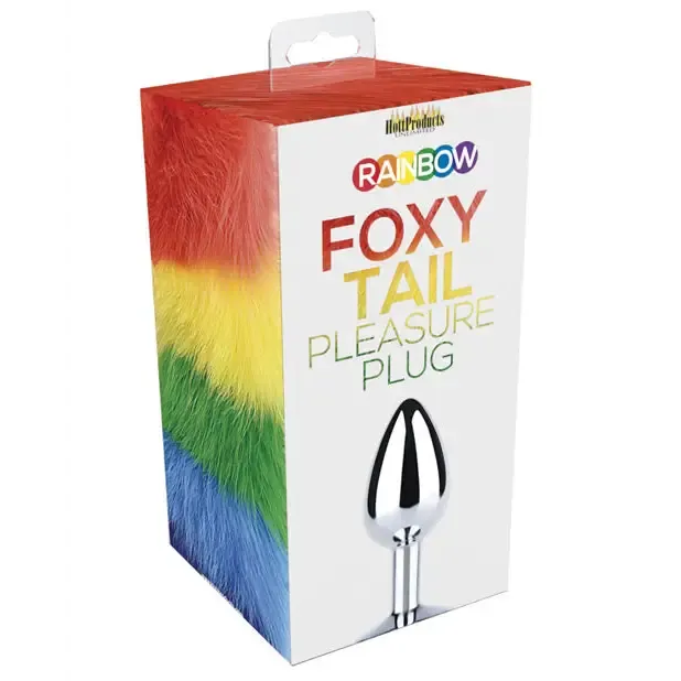 Anal Hott Products Rainbow Foxy Tail Butt Plug