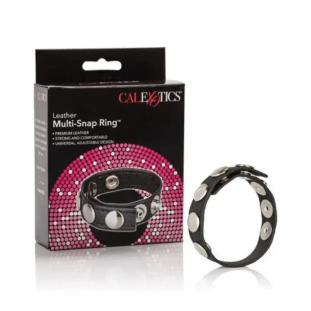 CalExotics Anal Adonis Leather Collection Ares 5 Snap Adjustable Strap Black CalExotics Anal Adonis Leather Collection Ares 5 Snap Adjustable Strap Black