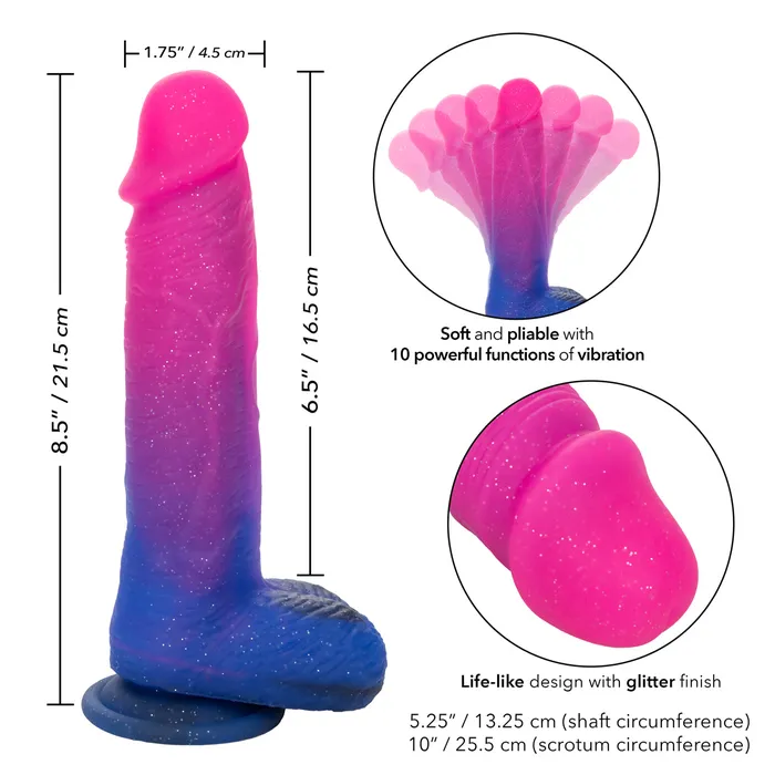 CalExotics Naughty Bits Ombre Hombre XL Vibrating Dildo CalExotics Female Sex Toys