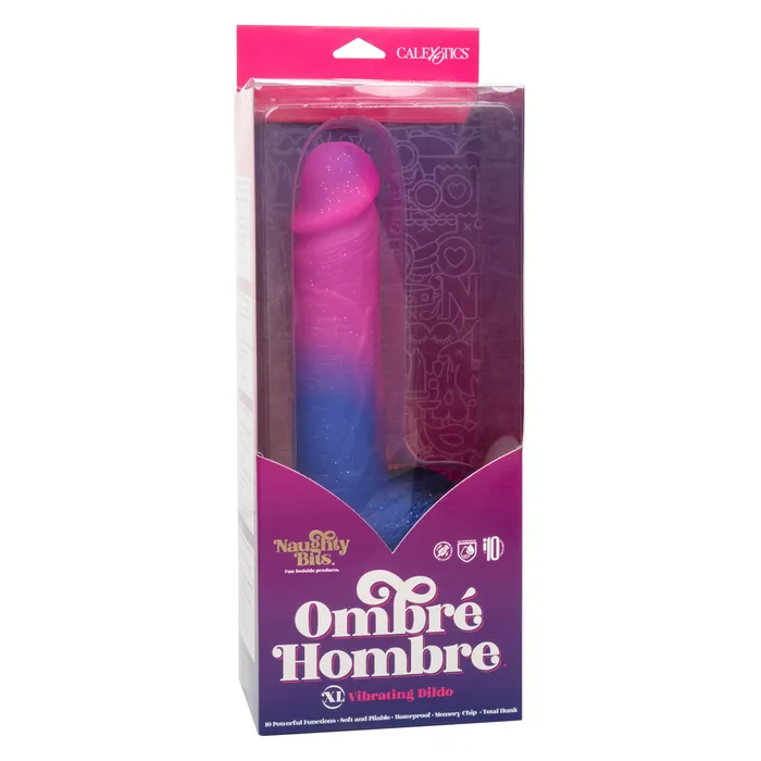 CalExotics Naughty Bits Ombre Hombre XL Vibrating Dildo CalExotics Female Sex Toys