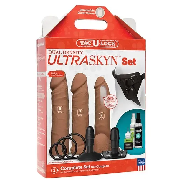Dildos Doc Johnson Vaculock Dual Density Ultraskyn Set