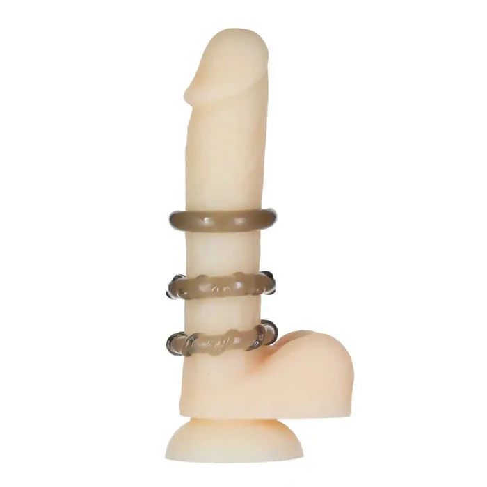 Dildos PowerBullet Got Big Dick Super Stretch Cock Rings Black 3 Pack