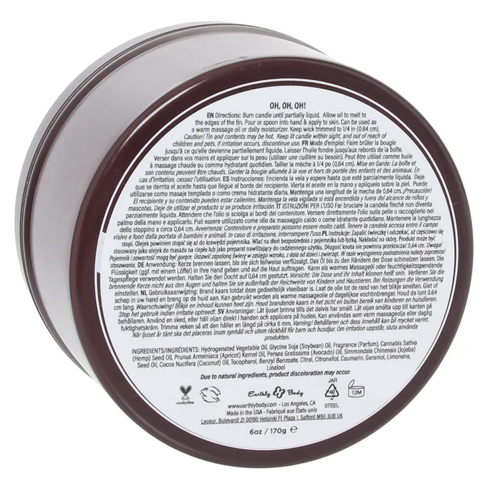 Female Sex Toys Earthly Body 3in1 Massage Candle 6oz170g in Oh Oh Oh