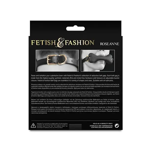 Fetish Fashion Roseanne Ball Gag Black Ns Novelties INC Anal