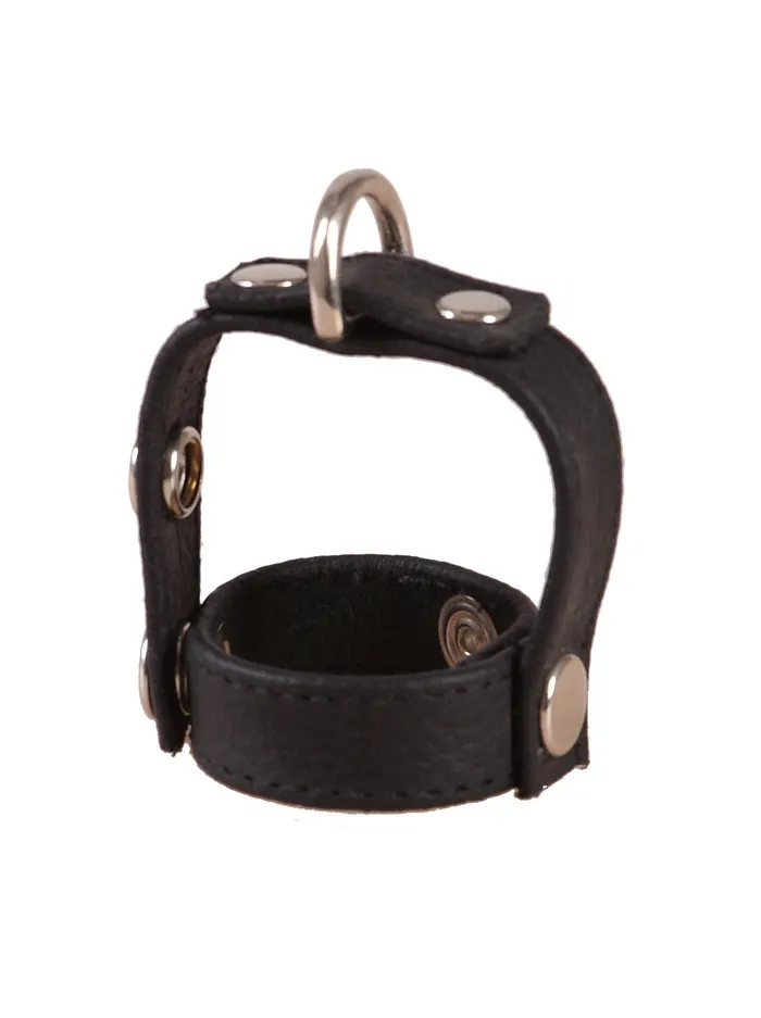 Male Sex Toys HonourSkintwocom Leather Stretcher Divider Cock Ring