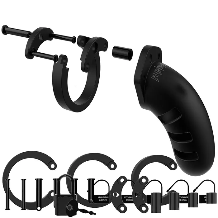 ManCage 21 45 Inch Silicone Cock Cage in Black Shots Toys Male Sex Toys ManCage 21 45 Inch Silicone Cock Cage in Black Shots Toys Male Sex Toys