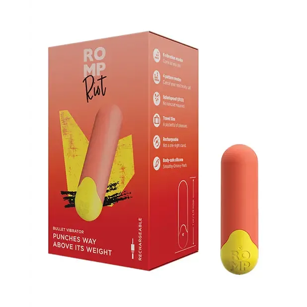 ROMP Female Sex Toys ROMP Riot Orange Rechargeable Bullet Vibrator