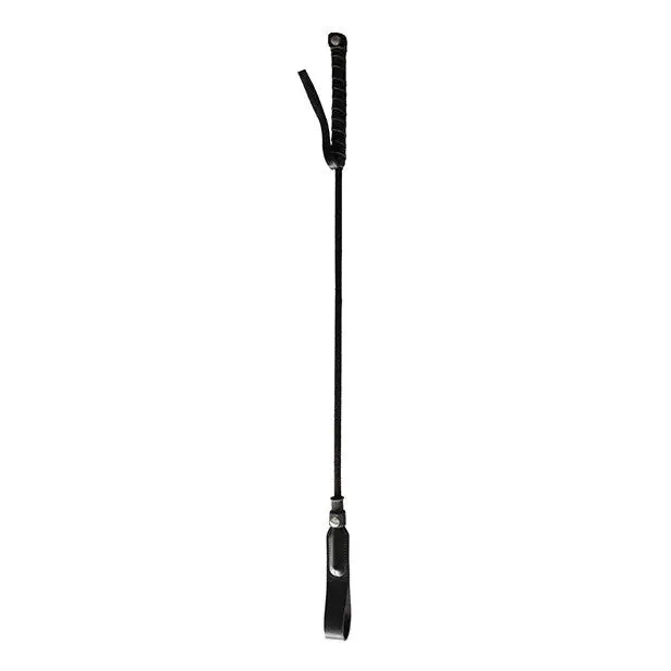 Rouge Anal Rouge Long Riding Crop Slim Tip Black