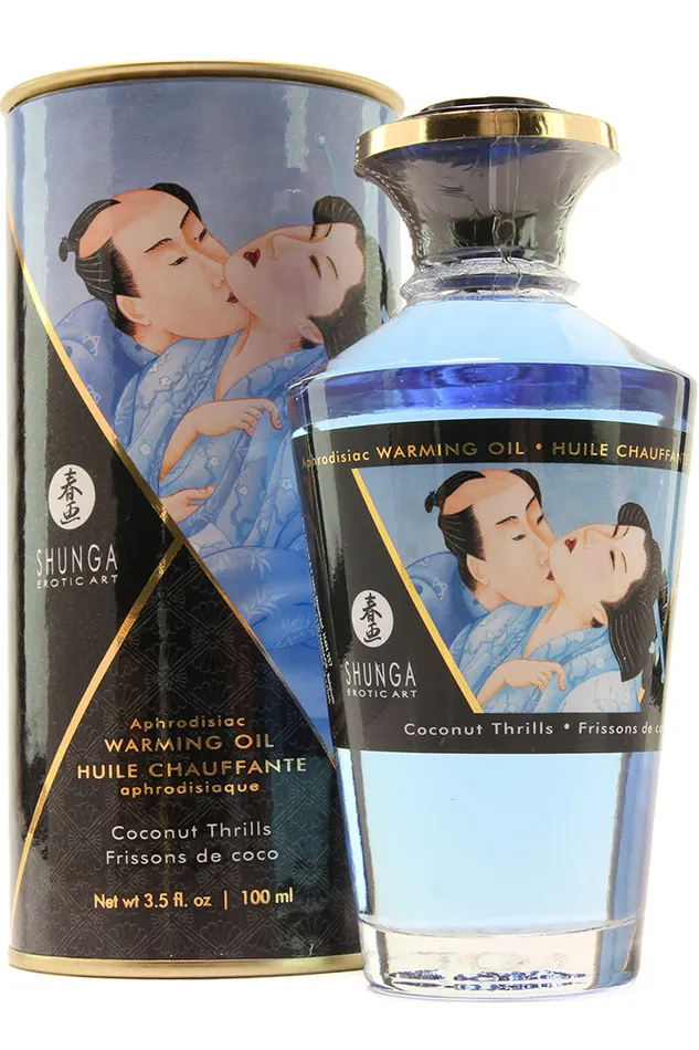 Shunga Female Sex Toys Aphrodisiac Warming Oil 35oz100ml in Coconut Thrills Shunga Female Sex Toys Aphrodisiac Warming Oil 35oz100ml in Coconut Thrills