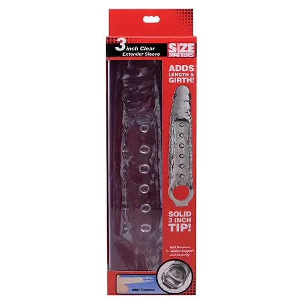 Size Matters Male Sex Toys Size Matters 3 Extender Sleeve Clear