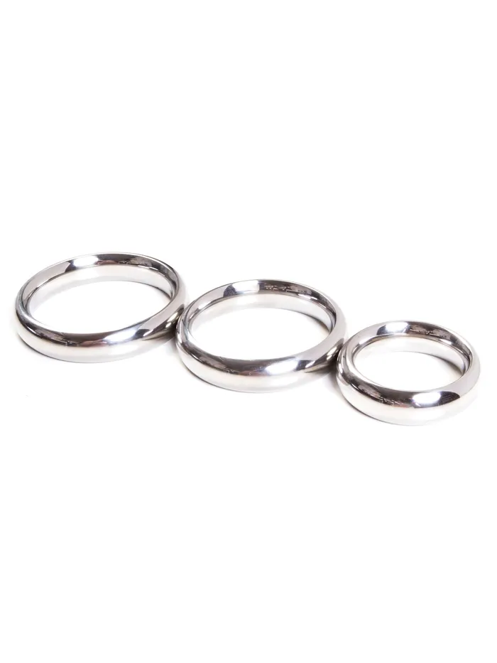Steel Cock Ring Set with 3 Pieces HonourSkintwocom Male Sex Toys Steel Cock Ring Set with 3 Pieces HonourSkintwocom Male Sex Toys