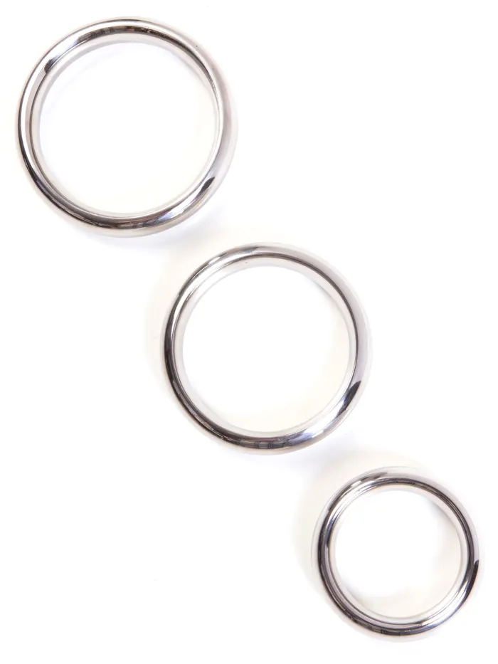 Steel Cock Ring Set with 3 Pieces HonourSkintwocom Male Sex Toys Steel Cock Ring Set with 3 Pieces HonourSkintwocom Male Sex Toys
