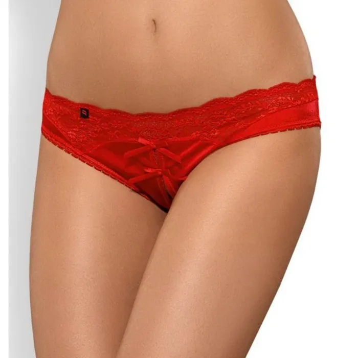 Vibrators Obsessive Obsessive Sexy Lingerie Lovica Crotchless Panties SM Red