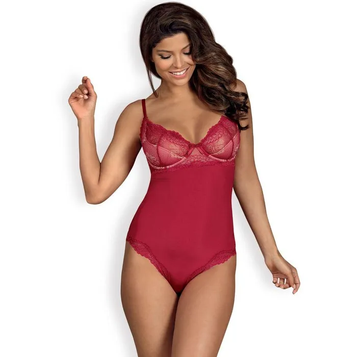 Vibrators Obsessive Sexy Lingerie Rosalyne Teddy SM Red Obsessive