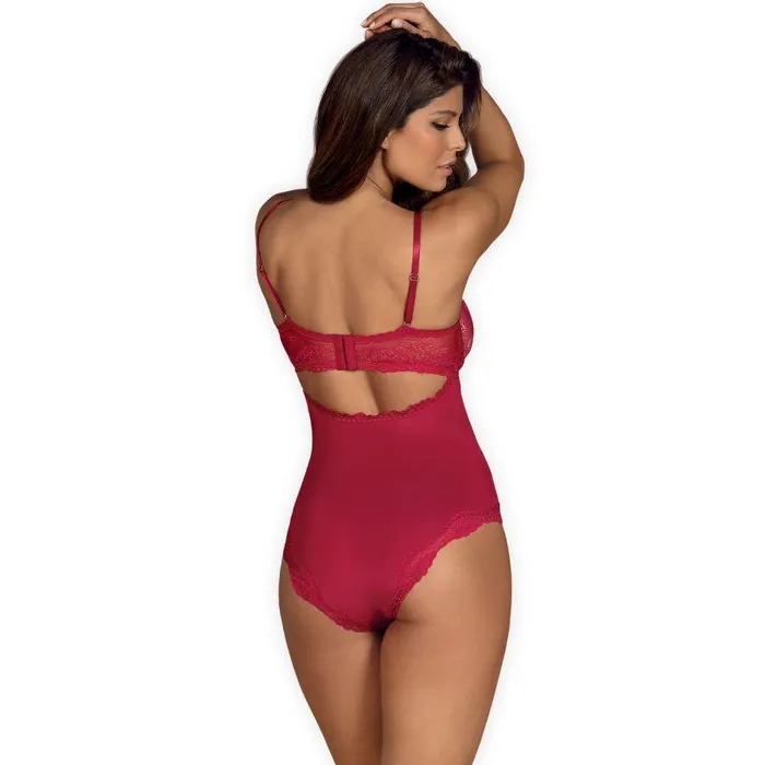 Vibrators Obsessive Sexy Lingerie Rosalyne Teddy SM Red Obsessive