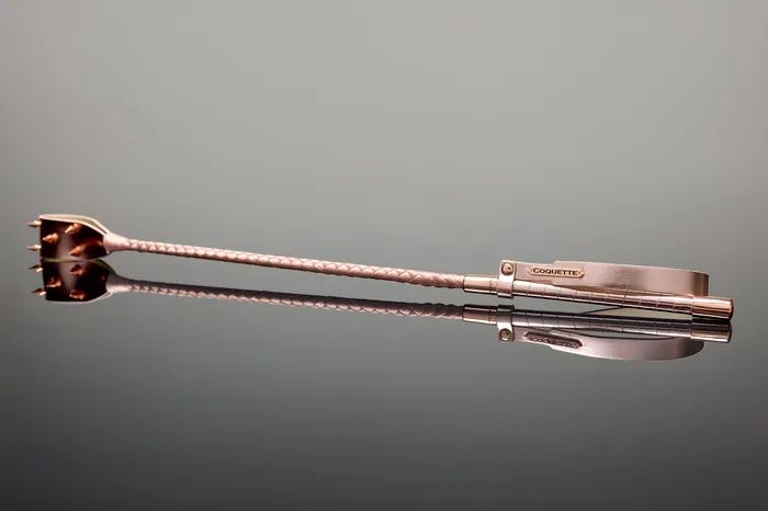 Coquette Vibrators Coquette Pleasure Collection 24609 Spiked Crop Rose Gold
