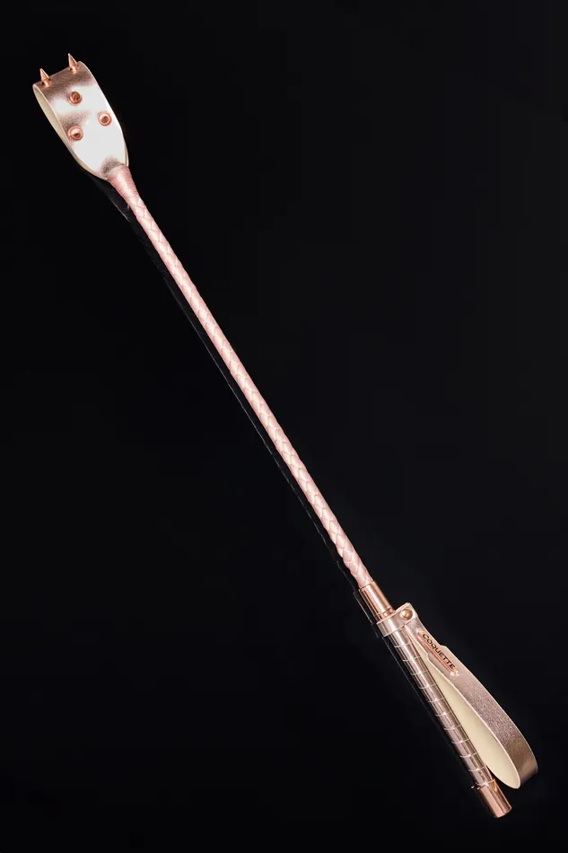 Coquette Vibrators Coquette Pleasure Collection 24609 Spiked Crop Rose Gold