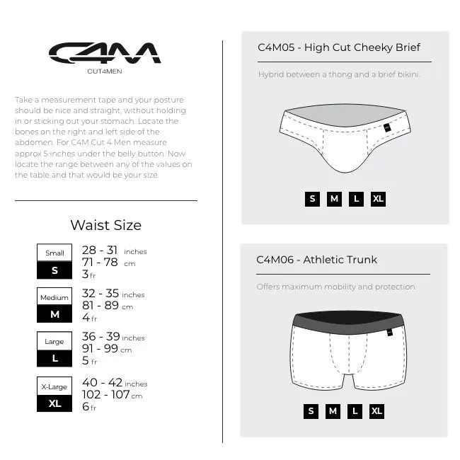 CUT 4 MEN Mens Underwear C4M Jockair Black Mesh