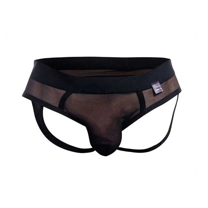 CUT 4 MEN Mens Underwear C4M Jockair Black Mesh