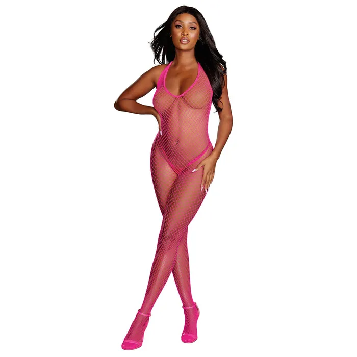 DREAMGIRL Vibrators Dreamgirl Lingerie Diamond Net Bodystocking Neon Pink 0079N DREAMGIRL Vibrators Dreamgirl Lingerie Diamond Net Bodystocking Neon Pink 0079N