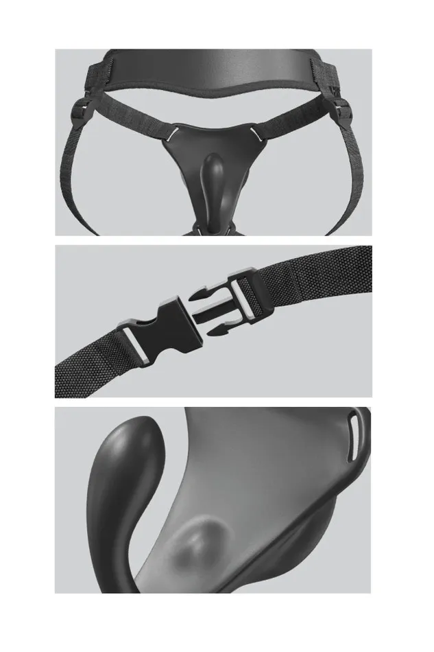 Female Sex Toys Pipedream Pipedream Body Dock GSpot Pro Strap On Harness Black