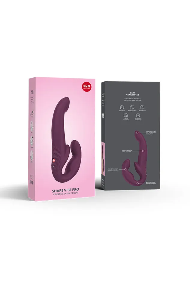 Fun Factory Share Vibe Pro Vibrating Strapless StrapOn Various Colors Fun Factory Female Sex Toys