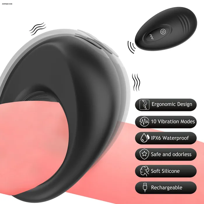 Male Sex Toys Winyi Alan Remote Control Cock Ring Black Winyi